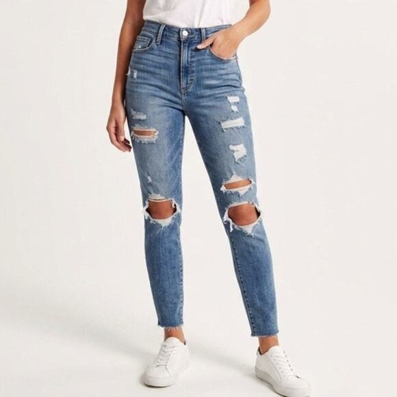 Abercrombie & Fitch Denim - Abercrombie & Fitch Women's Jeans 28/6S Simone High Rise Super Skinny Distressed